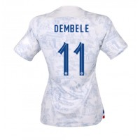 Frankrike Ousmane Dembele #11 Replika Bortatröja Dam VM 2022 Kortärmad